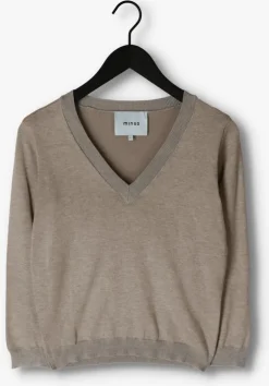 beige minus trui milla 3/4 sleeve knit pullover