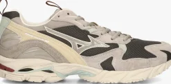 beige mizuno lage sneakers wave rider 10 premium heren