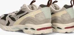 beige mizuno lage sneakers wave rider 10 premium heren
