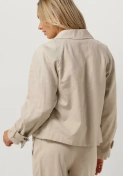 beige modström jack parkmd short jacket