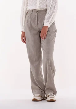 beige modström pantalon atticus check pants