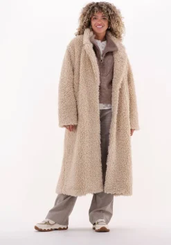 beige modström pantalon atticus check pants