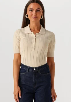 beige modström t-shirt toniamd ss polo