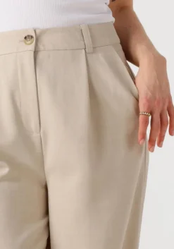 beige modström wijde broek galemd wide pants