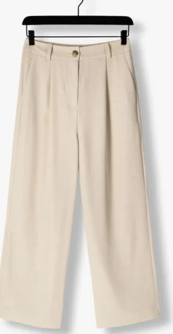 beige modström wijde broek galemd wide pants