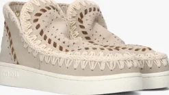 beige mou hoge sneakers eskimo sneaker