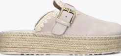 beige mou instappers jute clog plain sue