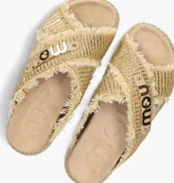 beige mou slippers criss-cross