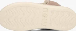beige mou vachtlaarzen eskimo sneaker bold glitter logo