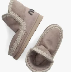 beige mou vachtlaarzen eskimo 18 glitter logo