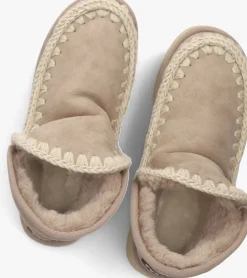 beige mou vachtlaarzen mini eskimo platform boot