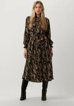 beige moves midi jurk lavisa 2608