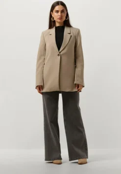 beige msch copenhagen blazer mschbarbine slit blazer