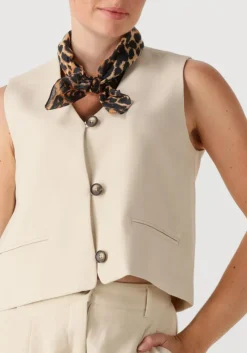 beige msch copenhagen gilet mschrosina michelle short waistcoat