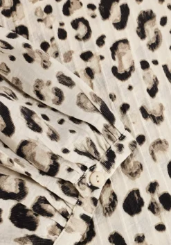 beige msch copenhagen midi jurk mschalyona vlora 3 4 dress aop