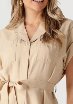 beige msch copenhagen midi jurk mschimila selia ss dress