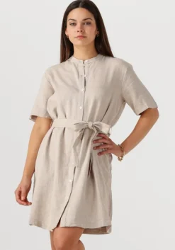 beige msch copenhagen mini jurk mschpennie ginia 2 4 shirt dress