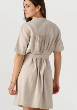 beige msch copenhagen mini jurk mschpennie ginia 2 4 shirt dress