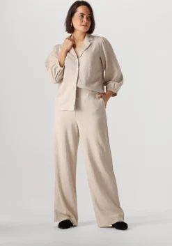 beige msch copenhagen pantalon mschpennie ginia hw pants