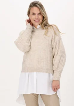 beige msch copenhagen trui cheanna alpaca rib pullover