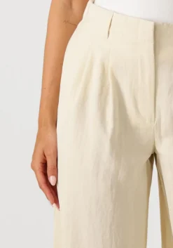 beige msch copenhagen wijde broek mschblase edelmira pants