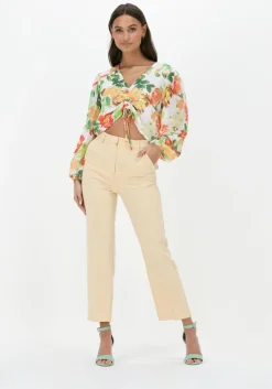 beige na-kd pantalon cropped suit pants