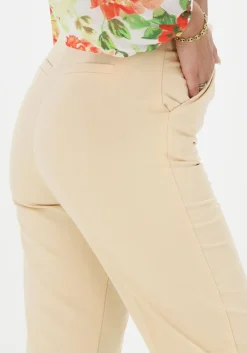 beige na-kd pantalon cropped suit pants