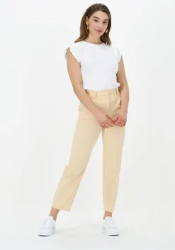 beige na-kd pantalon cropped suit pants