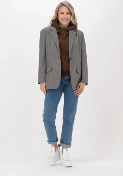 beige neo noir blazer sisca woven blazer