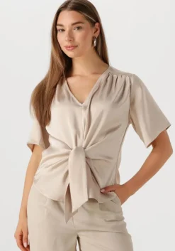 beige neo noir blouses casadia heavy sateen blouse