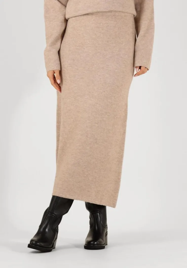 beige neo noir midirok ashanti knit skirt