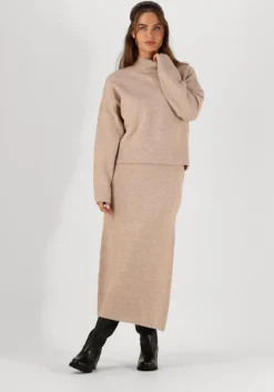 beige neo noir midirok ashanti knit skirt