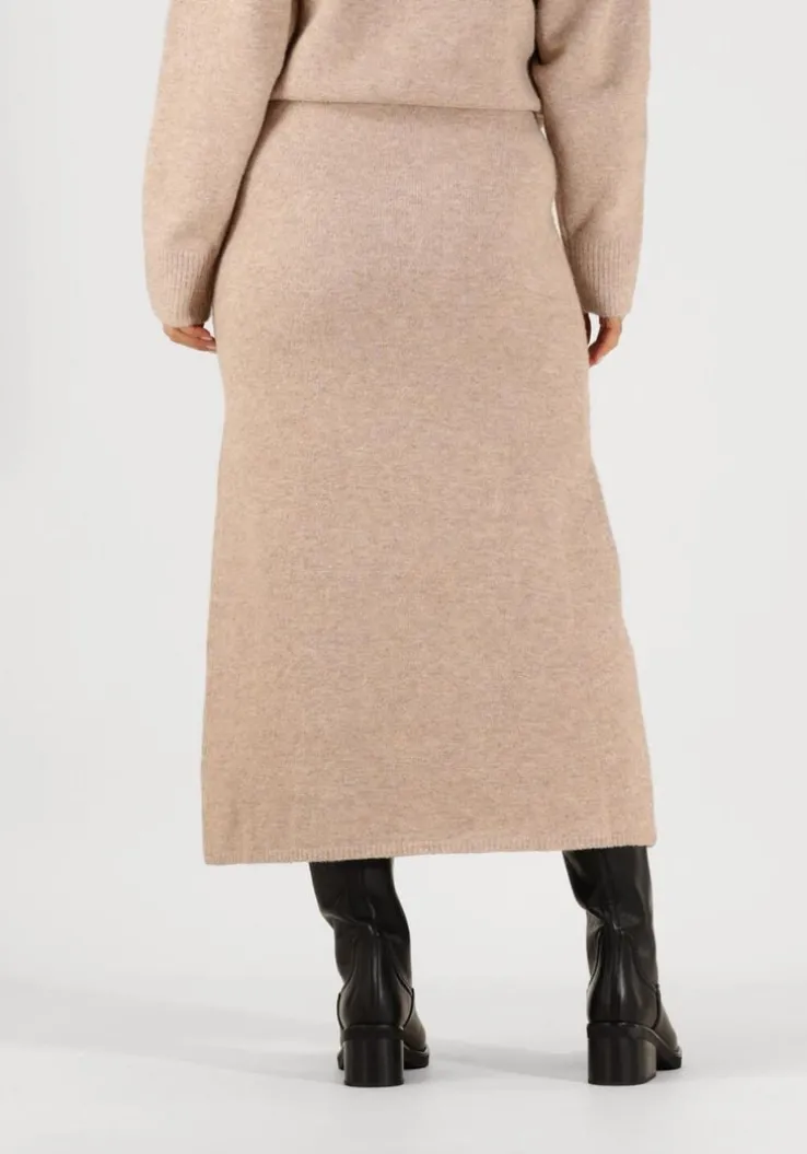 beige neo noir midirok ashanti knit skirt