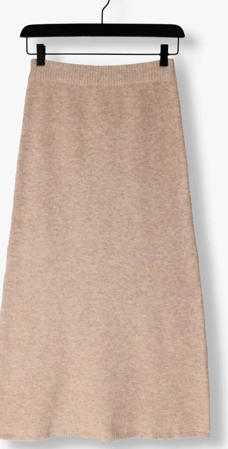 beige neo noir midirok ashanti knit skirt