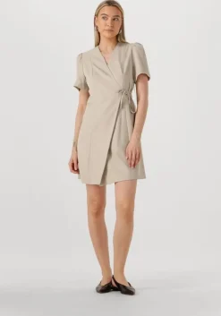 beige neo noir mini jurk sendita eyelet dress