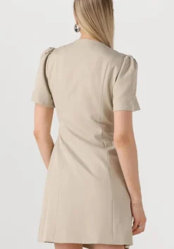 beige neo noir mini jurk sendita eyelet dress