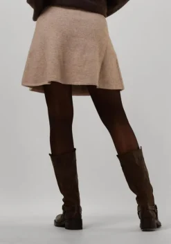 beige neo noir minirok gisa knit skirt
