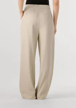 beige neo noir wijde broek zalka eyelet pants