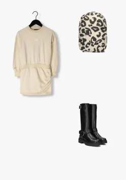 beige nik & nik mini jurk fossi sweatdress