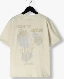 beige nik & nik t-shirt bloom oversized t-shirt