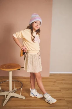 beige nono minirok norma laced skirt