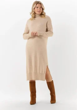 beige not shy midi jurk teba