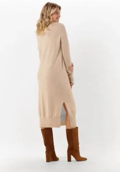 beige not shy midi jurk teba