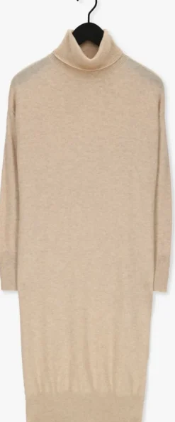 beige not shy midi jurk teba