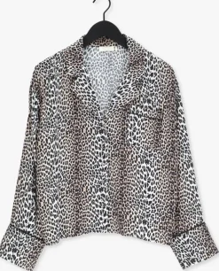 beige notes du nord blouses alicia leopard shirt