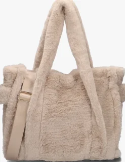 beige notre-v handtas fur bag
