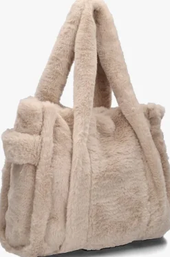 beige notre-v handtas fur bag