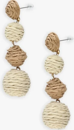 beige notre-v oorbellen earrings dots