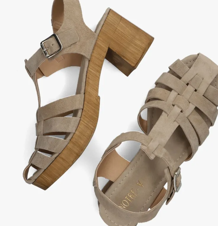 beige notre-v sandalen 7827