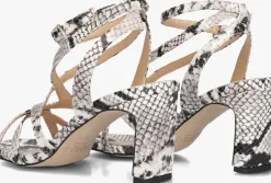 beige notre-v sandalen met hak 42527